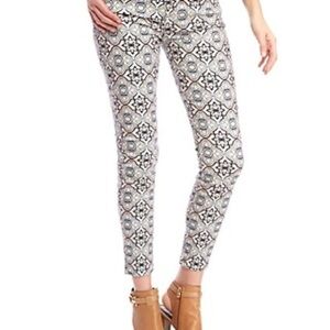 EUC 7 For All Mankind The Ankle Skinny Jeans Mirage Mosaic Tile Size 26